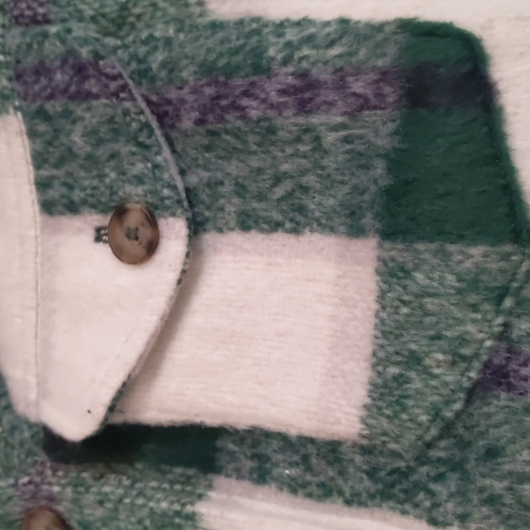 Avec Les Filles Shacket flannel shirt jacket - Picture 9 of 9